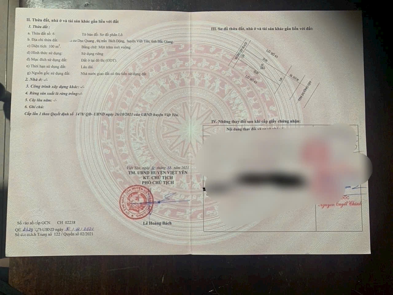 Bán nhanh lô đất Dục Quang – Bích Động