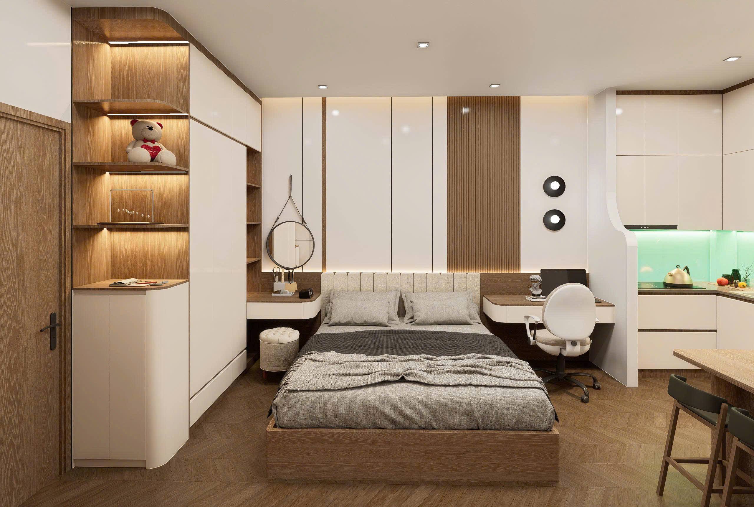 CHO THUÊ CĂN HỘ STUDIO 1 NGỦ FULL ĐỒ VÕ CƯỜNG